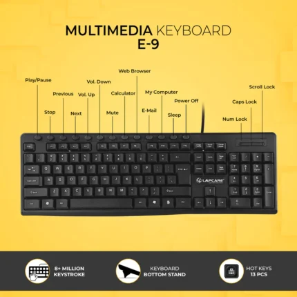 E9-117-Keys-USB-Multimedia-Keyboard