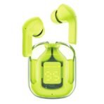 Ultrapods TWS Wireless Earbuds, Transparent Charging Case and LED Digital Display, Bluetooth Earphones with ENC Noise Cancelling, Touch Control