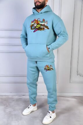 NIKE Men's Hoodie and Track Pants Set with Kangaroo Pocket & Zip Pockets for Winter Comfort