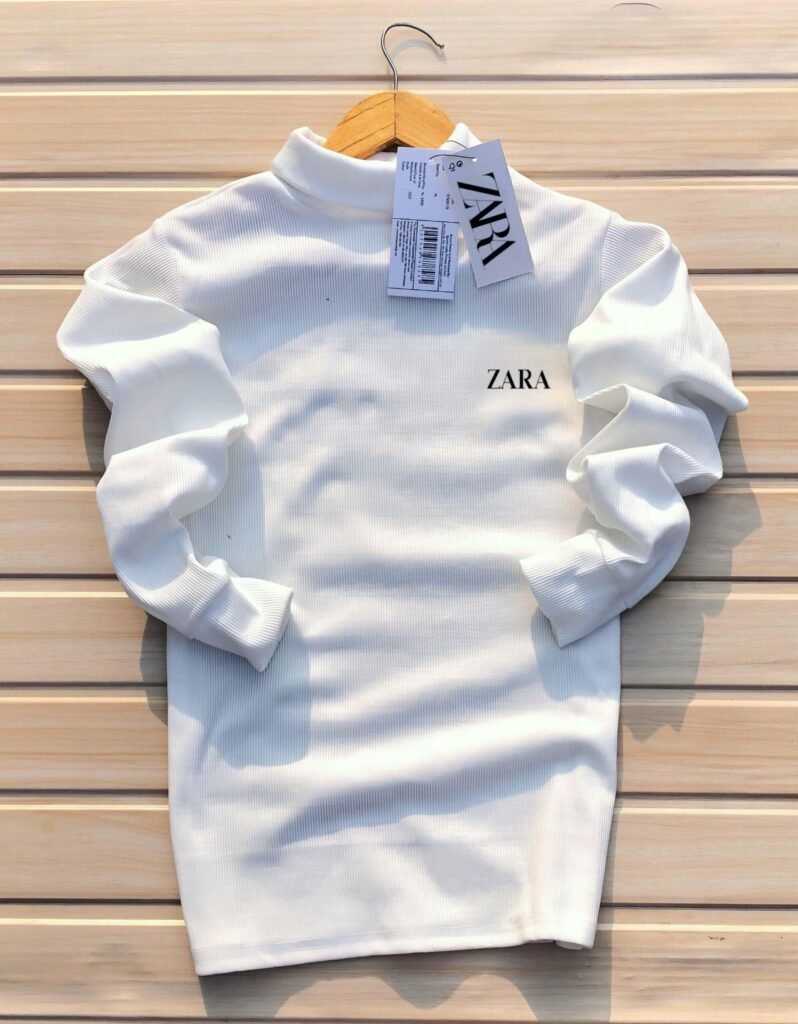Zara Men's High Neck Sweater – Heavy Pure Cotton Fabric, Soft & Fully Stretchable for Ultimate Comfort