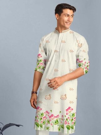 Silk Digital Printed Kurta
