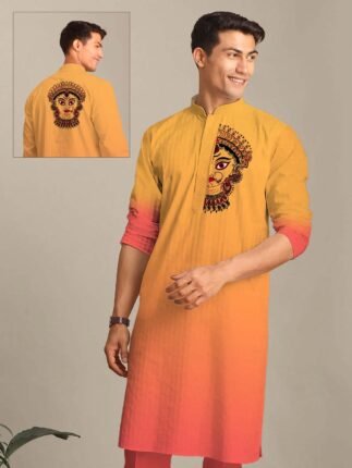 Silk Digital Printed Kurta