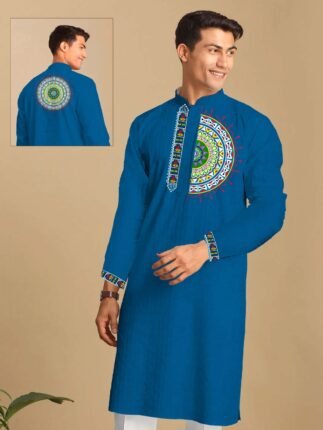 Silk Digital Printed Kurta