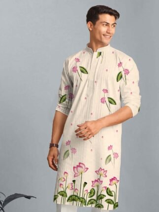 Silk Digital Printed Kurta