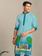 Silk Digital Printed Kurta