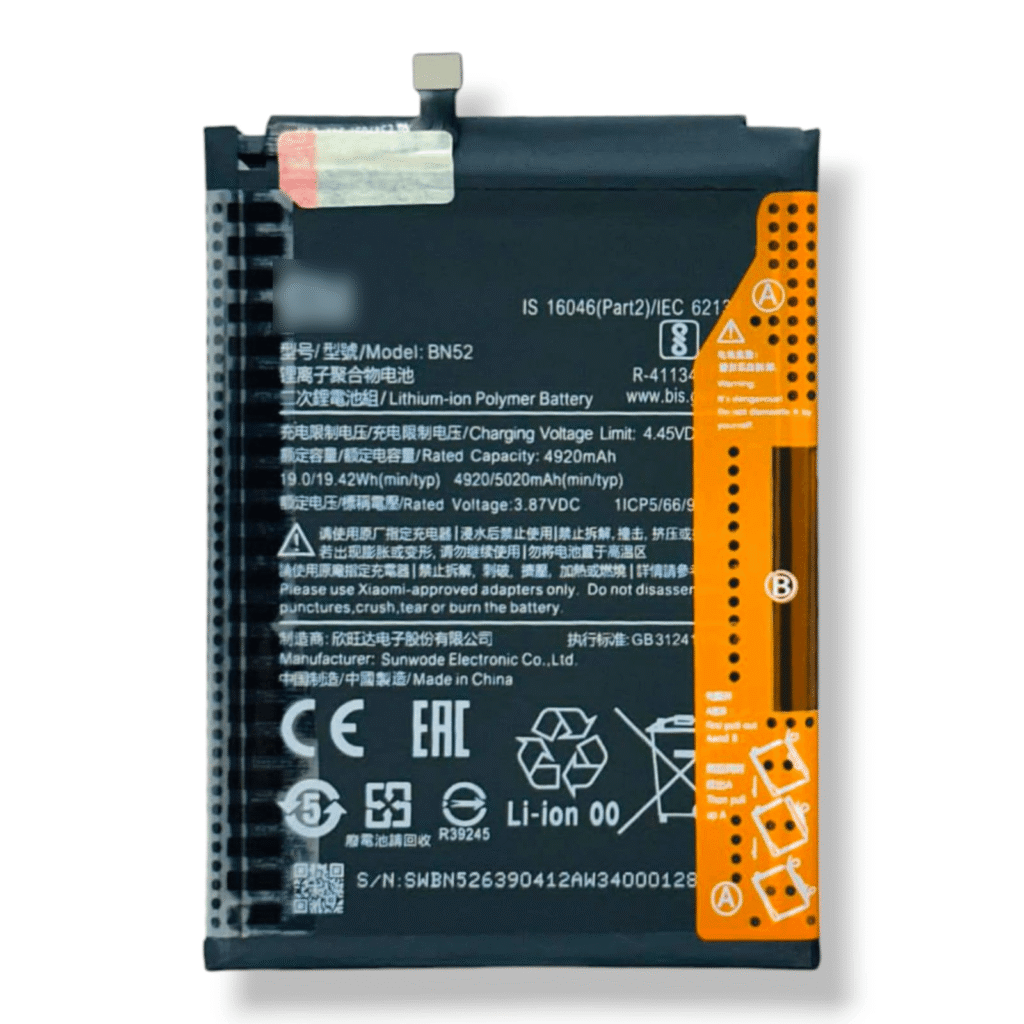 BN52 Battery For Redmi Note 9 Pro – 5020mAh