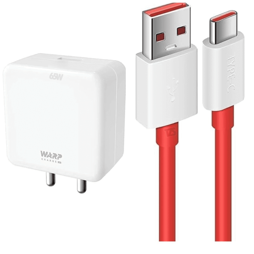 65W Warp Super Charger For Oneplus 7 | 7T | 7T Pro | Oneplus 11 I 11R I 10 I 10R I 9 I 9 Pro I 9R I 8 I 8T I Nord I Nord2 Adapter & Cable