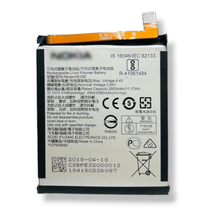 HE336 battery for Nokia 3.1 (TA-1063) I Nokia 5.1 (TA-1075) – 2990mAh