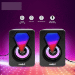 2.0 USB Powered Multimedia Speakers with RGB Lights