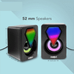 2.0 USB Powered Multimedia Speakers with RGB Lights
