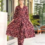 Maslin Foil Print Two-Piece Long Co-Ord Set