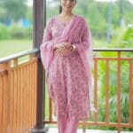 Heavy Cotton Kurti Set with Pant and Dupatta