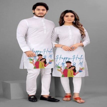 HOLI SPECIAL COUPLE KURTA SETS