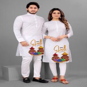 HOLI SPECIAL COUPLE KURTA SETS