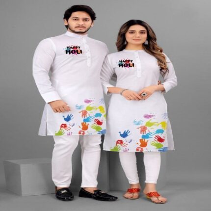 HOLI SPECIAL COUPLE KURTA SETS