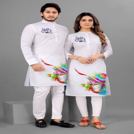HOLI SPECIAL COUPLE KURTA SETS