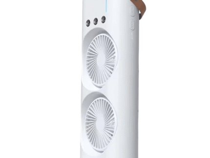 portable spray fan, double-ended misting fan, 3-hole cooling fan, USB air cooler, humidifying fan with lamp, desk misting fan, mini air humidifier fan, personal cooling fan, table fan for home office, compact USB fan