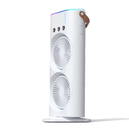 portable spray fan, double-ended misting fan, 3-hole cooling fan, USB air cooler, humidifying fan with lamp, desk misting fan, mini air humidifier fan, personal cooling fan, table fan for home office, compact USB fan