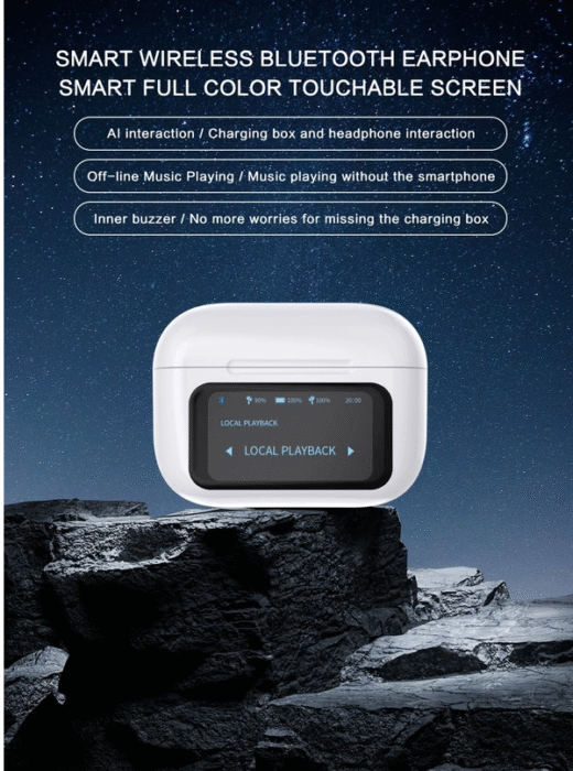 Buy A8 Pro Wireless Bluetooth Earbuds with Display Charging Case. Noise canceling, touch control, and premium sound – AirPods Pro 2 style wireless earphones.