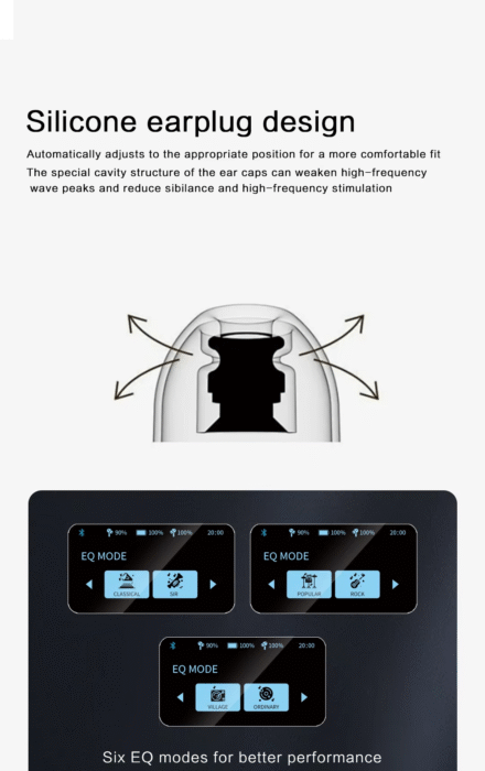 Buy A8 Pro Wireless Bluetooth Earbuds with Display Charging Case. Noise canceling, touch control, and premium sound – AirPods Pro 2 style wireless earphones.