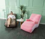 Inflatable Lounger Chair – Soft Flocking Air Sofa