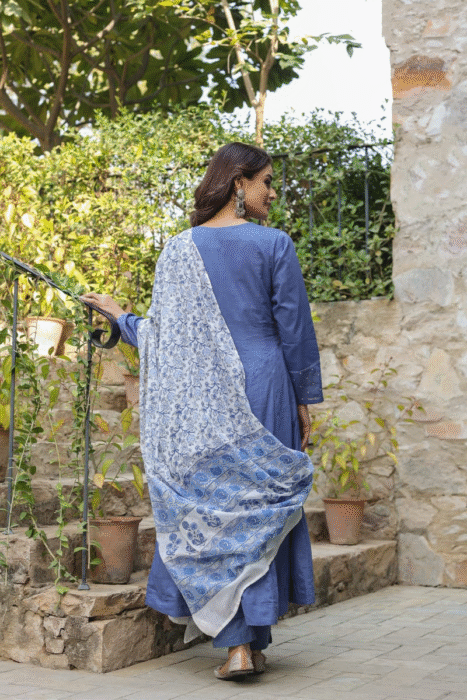 A-line kurti, embroidered yoke kurti, lace kurti for women, ethnic wear kurti, festive kurti for women, stylish party wear kurti, elegant women's kurti, office wear kurti, designer lace kurti, latest kurti design