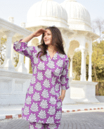 Kurta Pant Set for Women – Elegant V-Neck Design