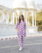 Kurta Pant Set for Women – Elegant V-Neck Design