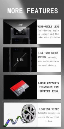 L18 WiFi 2K Wearable Clip Camera – Portable Body Cam with Night Vision & Motion Detection