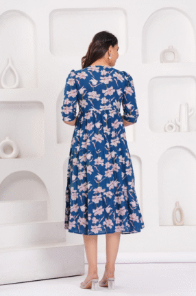 Middi Dress, office wear, regular wear, stylish outfit, versatile dress, comfortable dress, flattering fit, casual and formal dress, elegant dress, modern design, wardrobe staple.