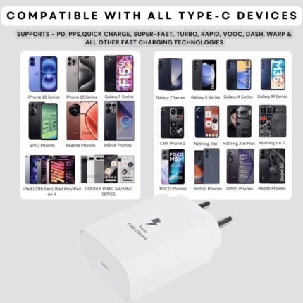 Samsung 25W PD 3.1A Wall Charger for Mobile (White)