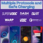 80W SuperVOOC 7.3A Wall Charger for Mobile with Detachable Cable