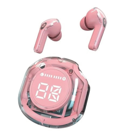 Buy Ultrapods Pro True Wireless Earbuds with transparent design, Bluetooth 5.3, waterproof build, and LED battery display. Perfect for sports, music, and travel.