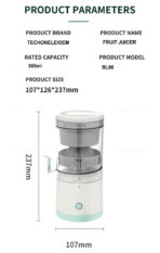 SB Fruit Juicer Machine – Portable Rechargeable Blender