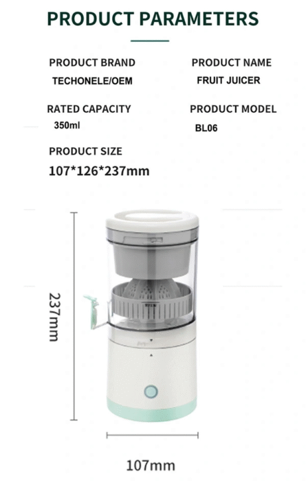 SB Fruit Juicer Machine – Portable Rechargeable Blender
