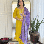 Vichitra Silk, Sequence Coding Embroidery Work, luxurious fabric, special occasion fabric, embroidery work, premium fabric, wedding fabric, traditional wear, festive fabric, elegant fabric.