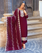 Vichitra silk saree, embroidered silk saree, sequence coding embroidery saree, party wear saree, festive silk saree, wedding silk saree, designer Vichitra silk, ethnic silk saree for women, premium silk saree online, saree for festivals