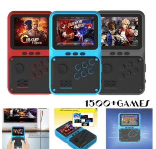 M30 mini game console, portable handheld game player, retro gaming console, 1500 built-in games, 2.8 inch handheld console, retro arcade player, kids gaming device, travel game console, mini game player, 4GB game console