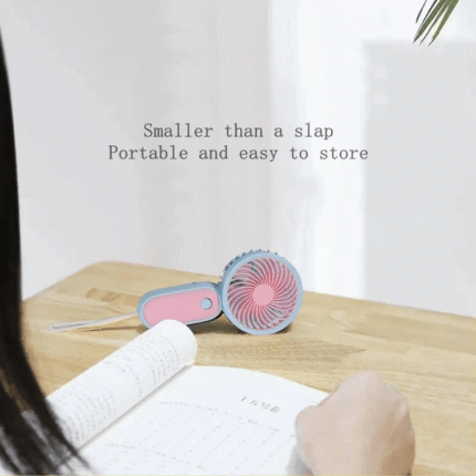 mini handheld fan, portable rechargeable fan, pocket-sized cooling fan, USB mini fan, travel fan, personal fan for home and office, quiet fan for outdoors
