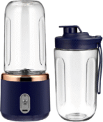 Portable Blender - Six-Blade Juicer Cup with Silicone Handle for Home, Travel, and Sports.
