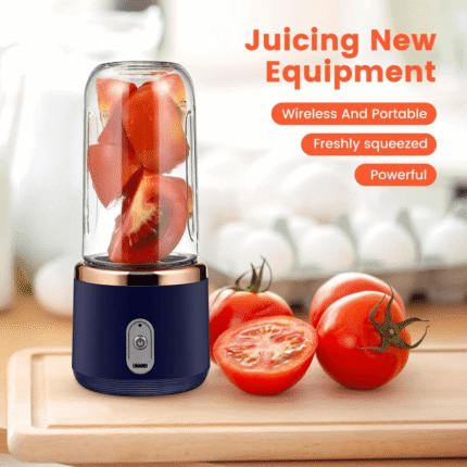 Portable Blender - Six-Blade Juicer Cup with Silicone Handle for Home, Travel, and Sports.